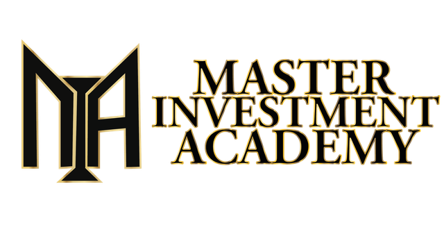 Master Investment Academy logo with golden emblem and dark blue text